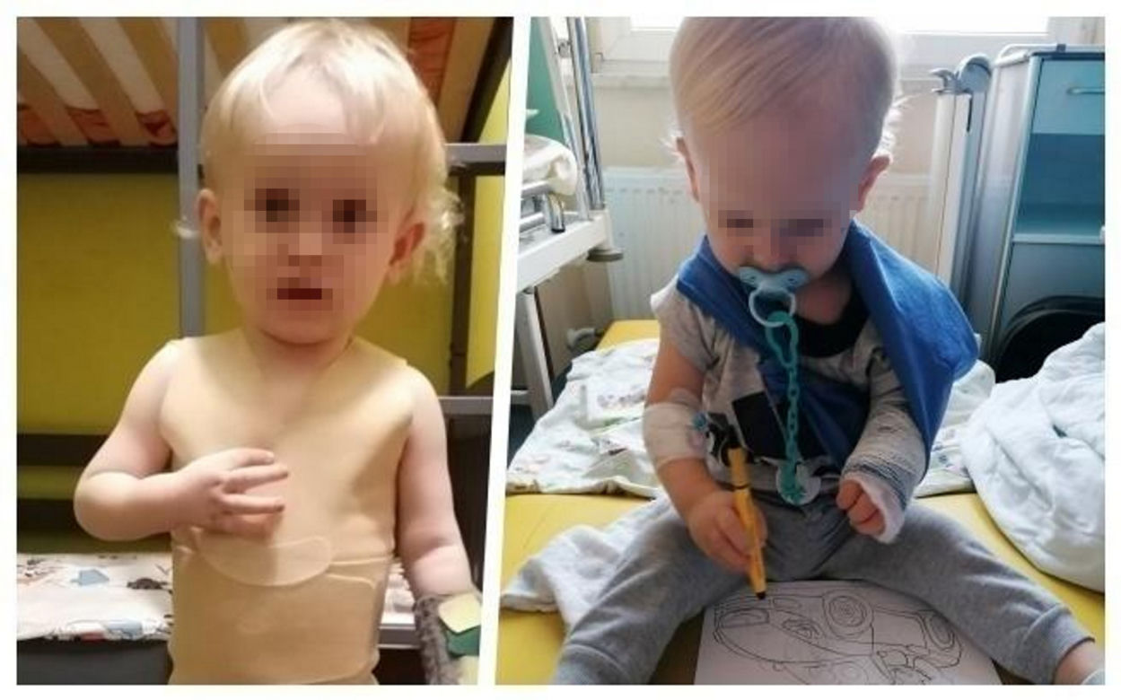Mały Marcelek z Wyszogrodu walczy o powrót do normalności! Jego mama dowiedziała się o chorobie synka w dniu porodu [ZDJĘCIA]