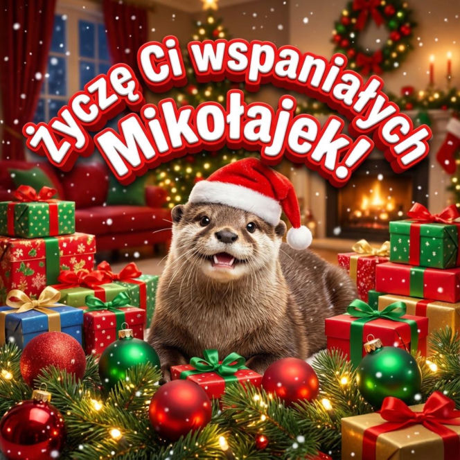 Kartka z życzeniami na Mikołaja