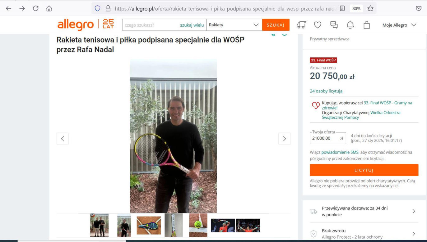 Wielki mistrz sportu poruszony akcją Owsiaka. To zrobił dla WOŚP 