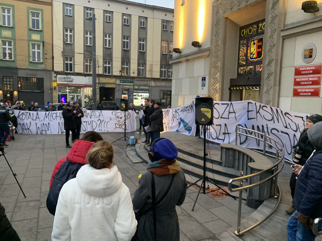Protest kibiców Ruchu Chorzów w sprawie stadionu 