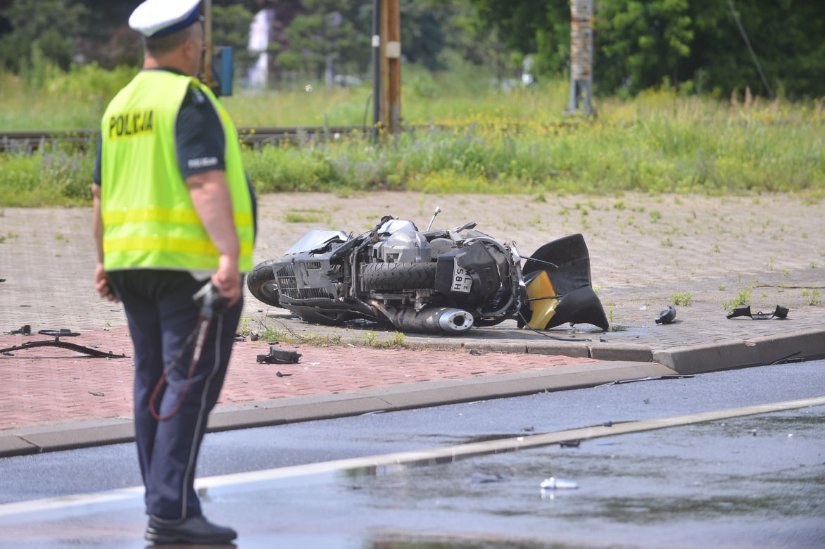 Śmiertelny wypadek z udziałem motocyklisty w Radości