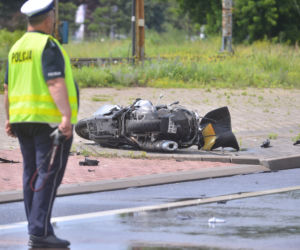 Śmiertelny wypadek z udziałem motocyklisty w Radości