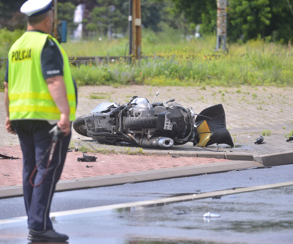 Śmiertelny wypadek z udziałem motocyklisty w Radości