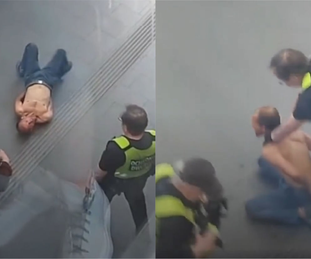 Szarpał się z ochroną dworca PKP, a potem uciekał w kajdankach! Jest nagranie