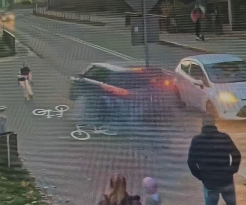 Sekundy od tragedii! Ominął dziewczynkę o centymetry, po chwili spadł z wiaduktu