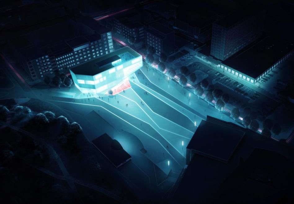 Szkoła flmowa i koncepcja zagospodarowania placu Grunwaldzkiego. Autorzy projektu konkursowego: pracownia architektoniczna ARCH-DECO