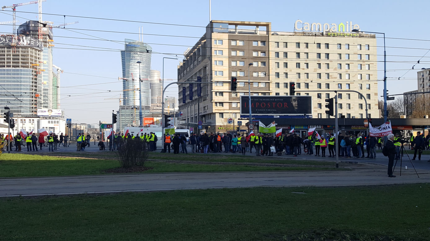 Protest rolników w centrum Warszawy