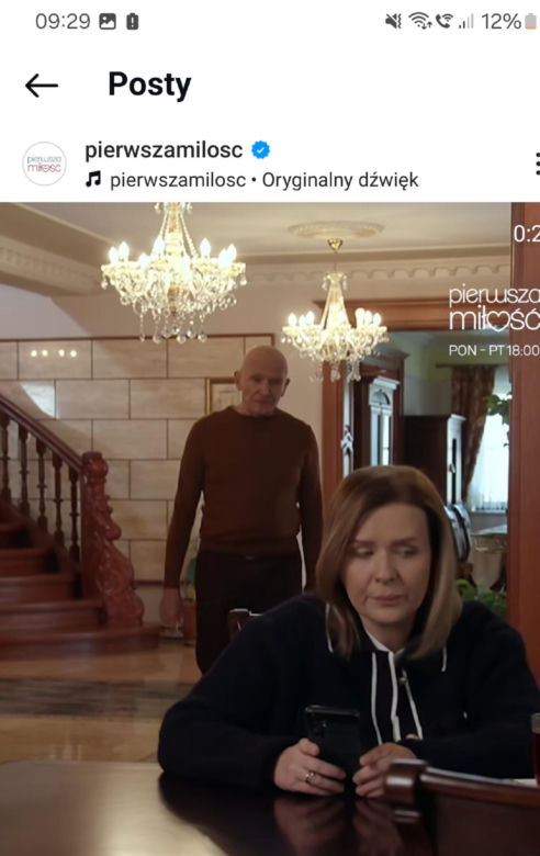 Pierwsza miłość odc. 4030. Edward Stryjeński (Marek Siudym), Marysia (Aneta Zając)