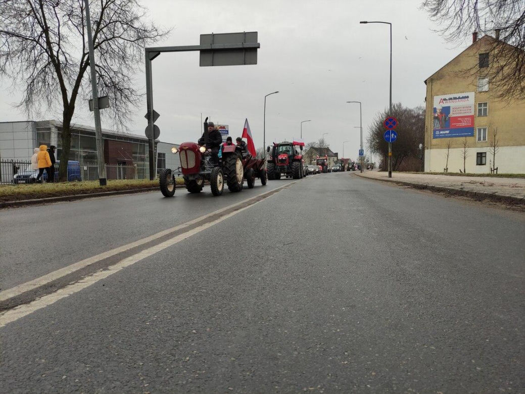 Protest rolników w Elblągu