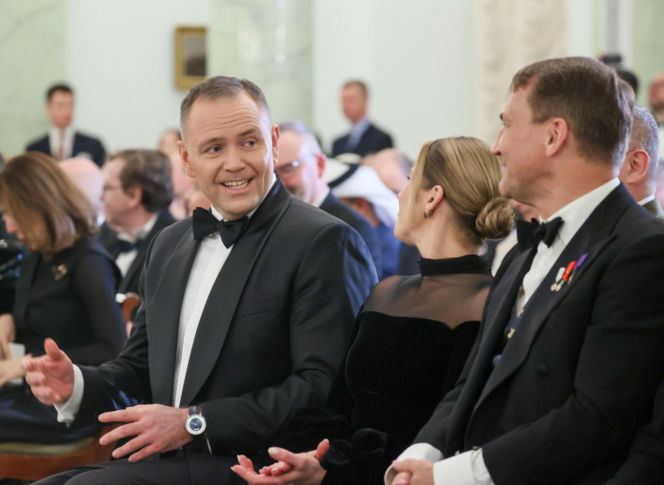 Karol Nawrocki i Radosław Sikorski na Korpusem Dyplomatycznym. Te miny mówią wszystko!