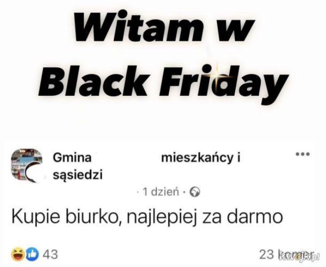 Memy na Black Friday