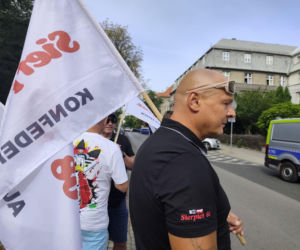 Protest górników i hutników