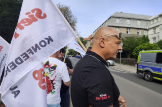 Protest górników i hutników