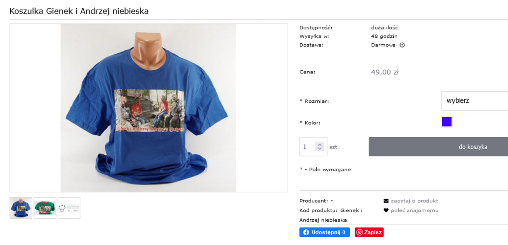 Podlasie. Gadżety z wizerunkiem Gienka i Andrzeja
