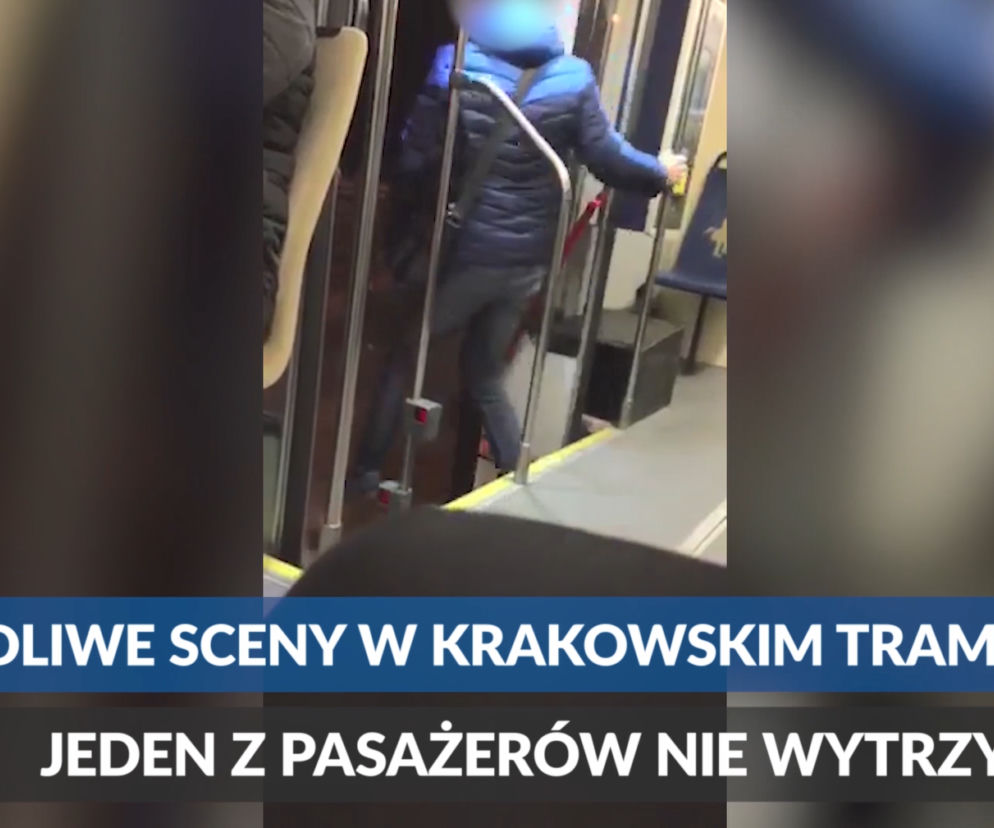 OBRZYDLIWE sceny w krakowskim tramwaju. Jeden z pasażerów NIE WYTRZYMAŁ!