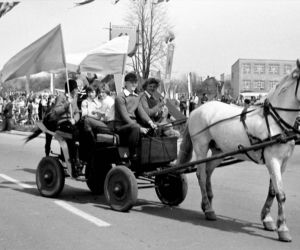 Pierwszomajowe pochody w Strachowicach
