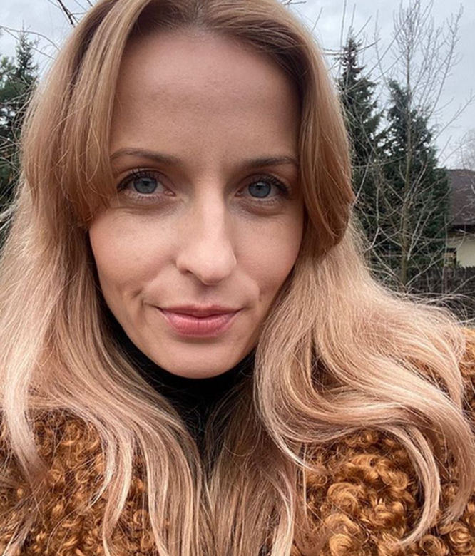 M jak miłość. Agnieszka Judycka (Nina) na planie