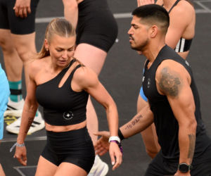 Anna Lewandowska z przystojnym Latynosem na zawodach Hyrox