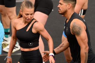 Anna Lewandowska z przystojnym Latynosem na zawodach Hyrox