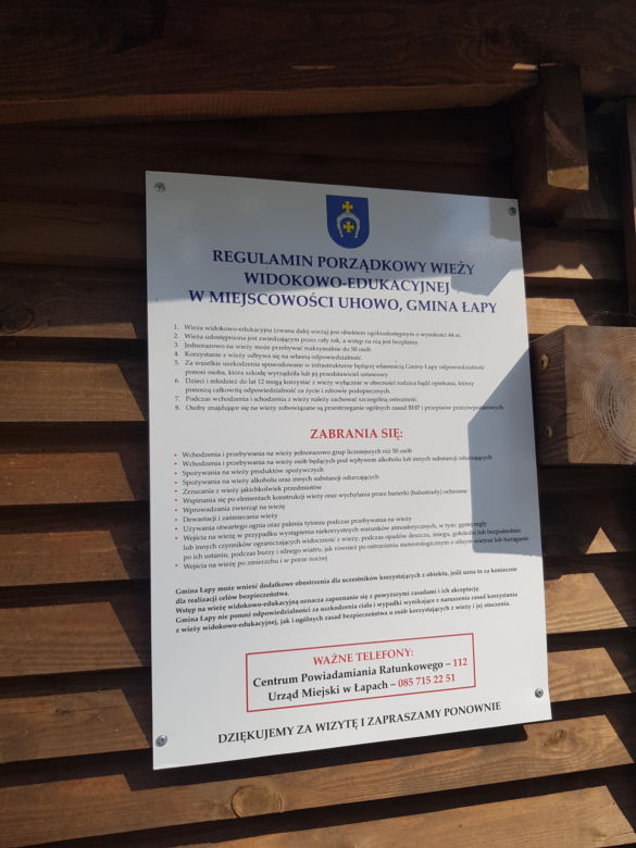 Wieża widokowa w Uhowie. To najwyższa wieża na Podlasiu [ZDJĘCIA]