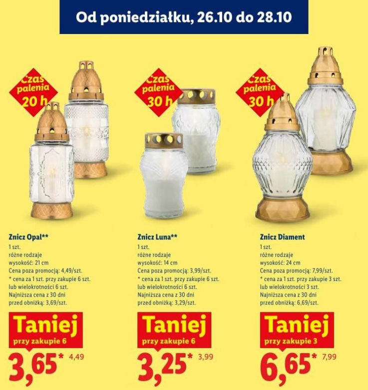 Znicze i chryzantemy w promocji w Lidlu przed 1 listopada 2026