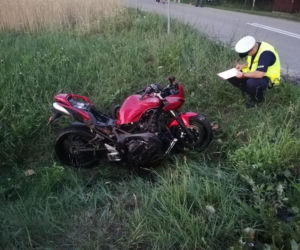 Wypadek motocyklisty
