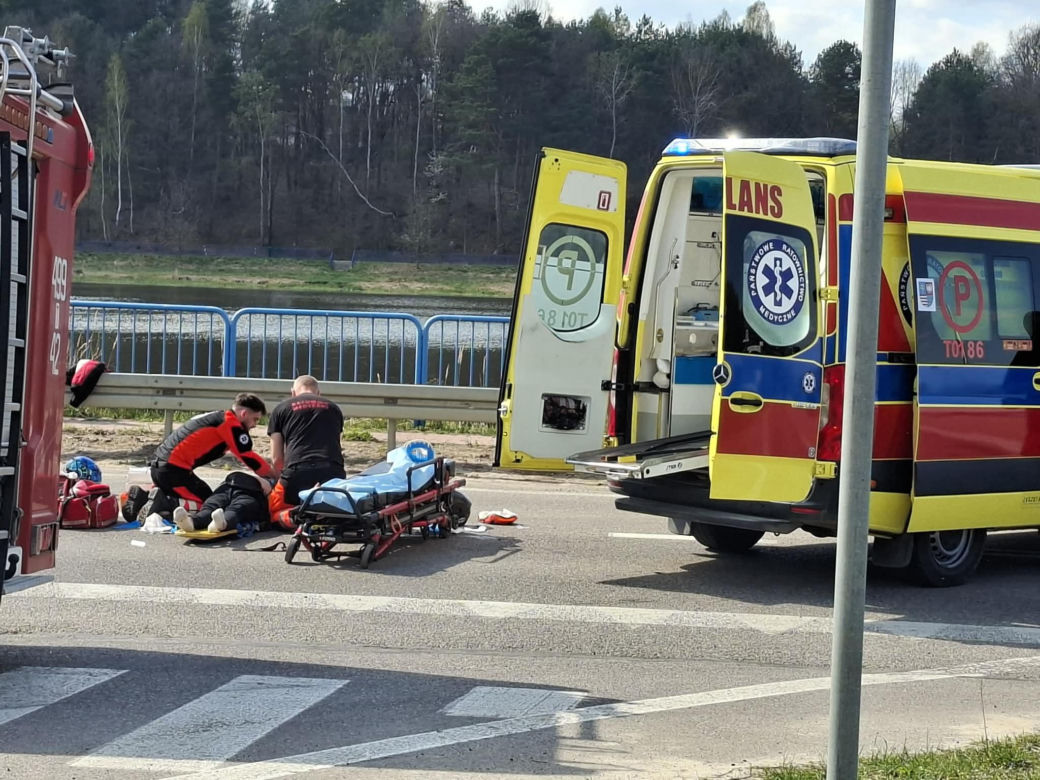 19.04.2026. Wypadek w Krynkach. Lądował LPR