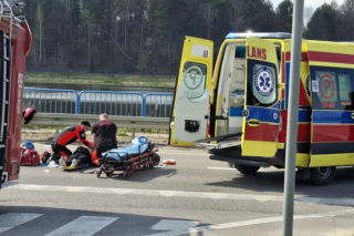 19.04.2026. Wypadek w Krynkach. Lądował LPR