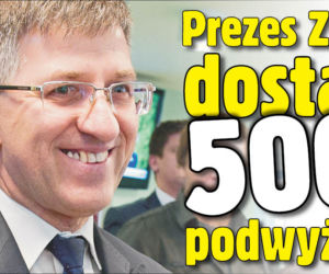 Prezes ZUS dostał 500 zł podwyżki