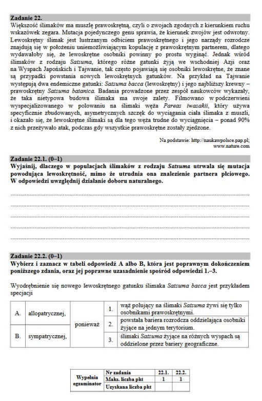 Matura 2017 biologia