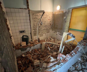 Łazienki w SP 7 w Lesznie po remoncie