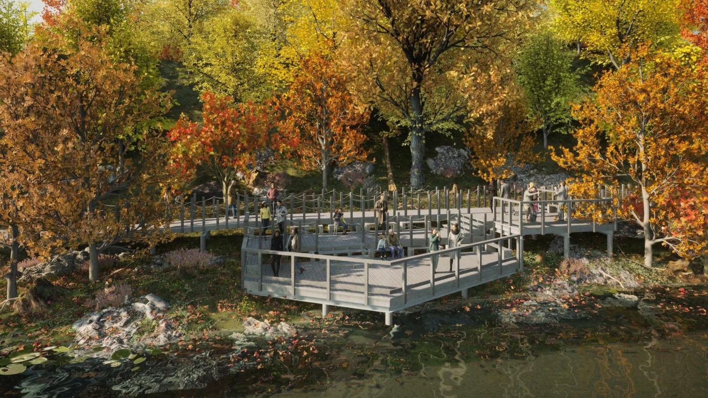 Nowe pomosty nad Jeziorem Szmaragdowym - wizualizacja