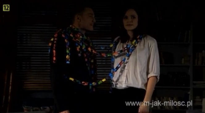 M jak miłość. Andrzej (Krystian Wieczorek), Sonia (Marta Król)