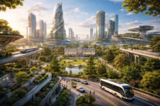 Białystok za 100 lat okiem sztucznej inteligencji. Ta wizja całkowicie odmienia miasto