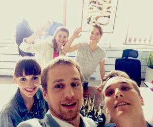 M jak miłość. Joanna Osyda, Marta Ścisłowicz, Olga Frycz, Mateusz Janicki, Maurycy Popiel