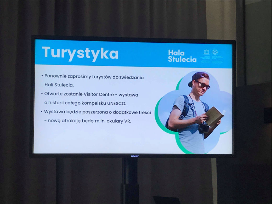 Hala Stulecia będzie oferowała więcej dla turystyki i edukacji.
