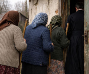 Czekały na księdza z kijem pod drzwiami