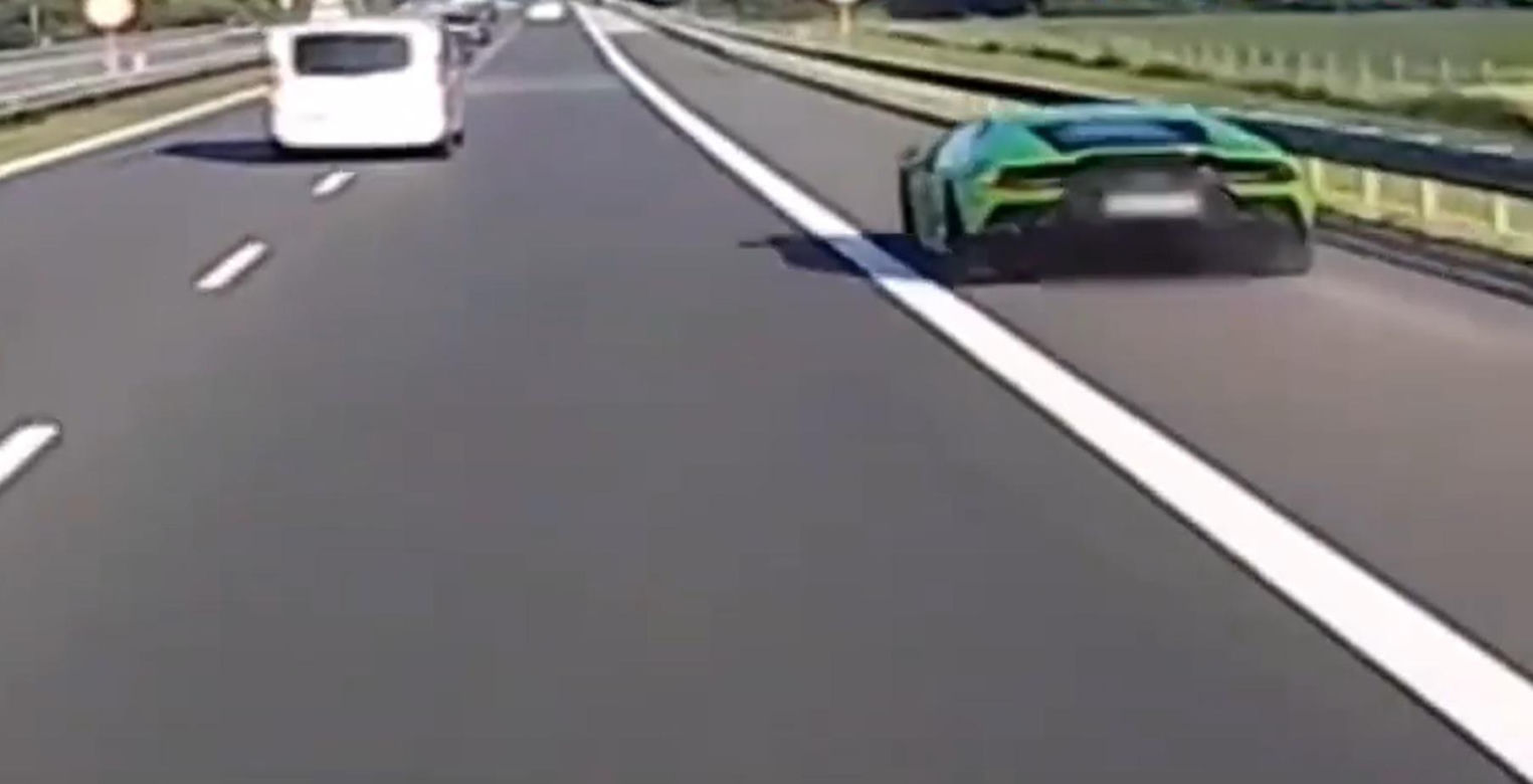 Policja namierzyła pirata z lamborghini. Auto siało postrach na autostradzie A4