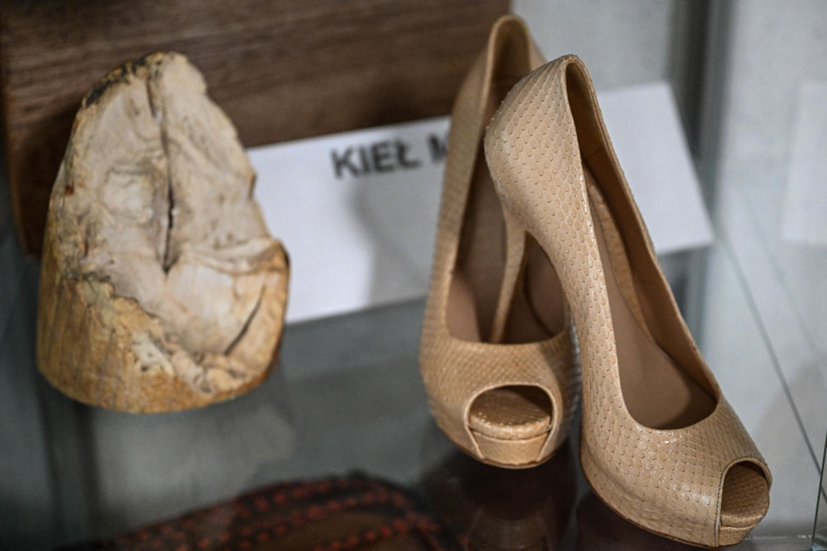 Damskie buty wykonane z wężowej skóry