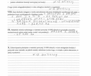 Oświadczenie majątkowe Witolda Pahla