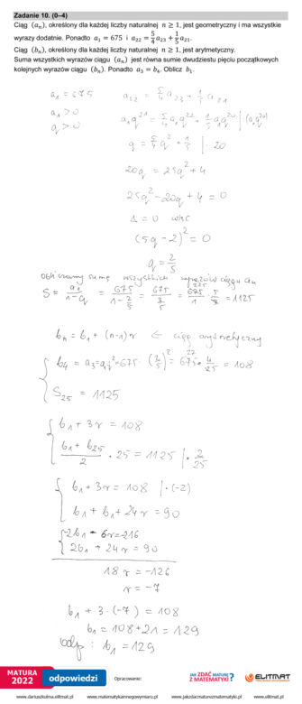 Matura 2022 matematyka rozszerzona: odpowiedzi i rozwiązania zadań