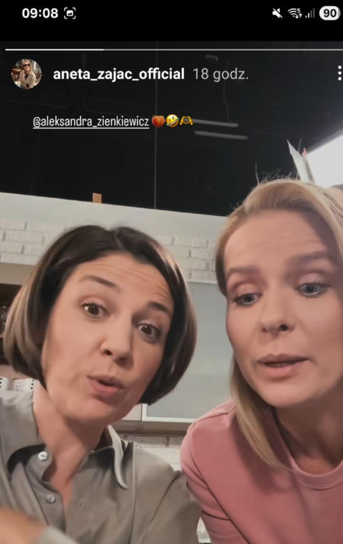 Pierwsza miłość nowy sezon. Marysia (Aneta Zając), Kinga (Aleksandra Zienkiewicz) na planie