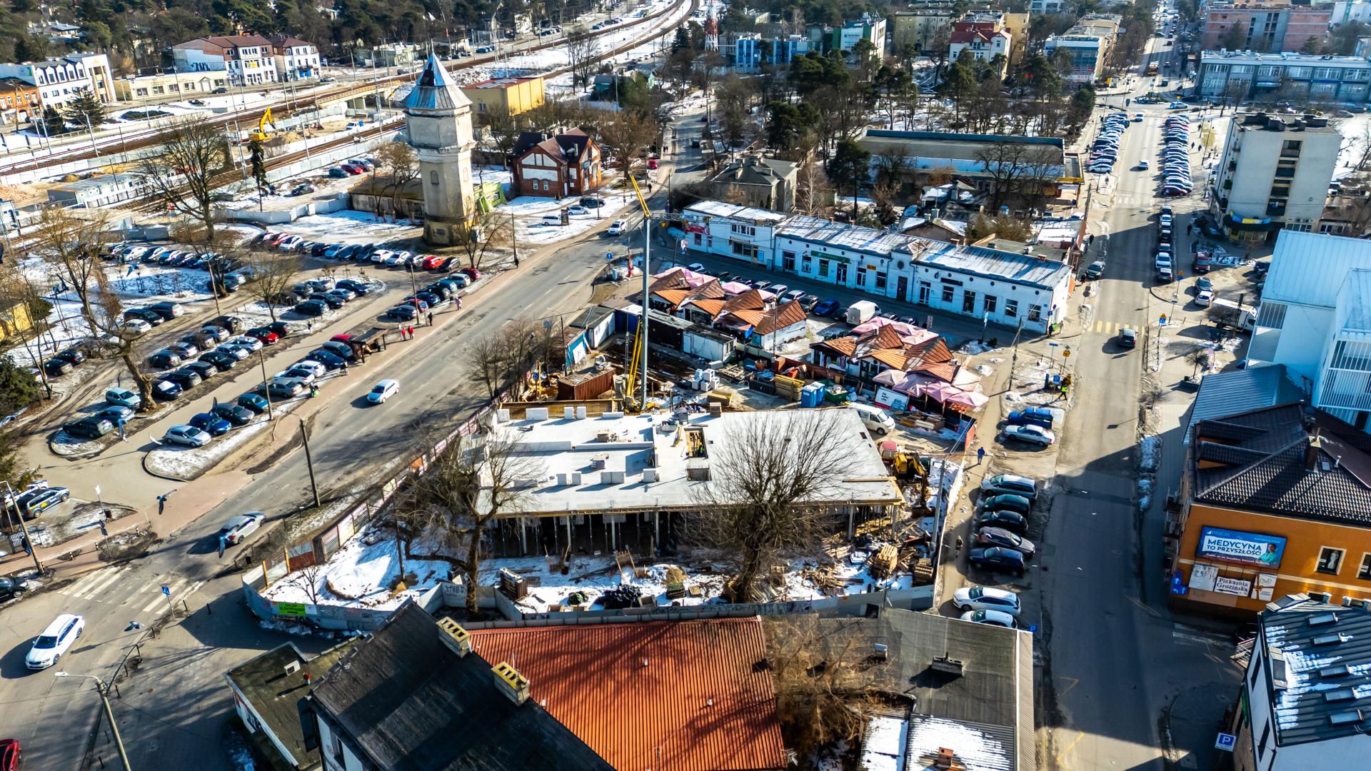 Budowa targowiska w Otwocku