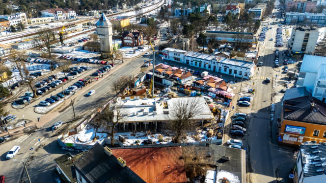 Budowa targowiska w Otwocku