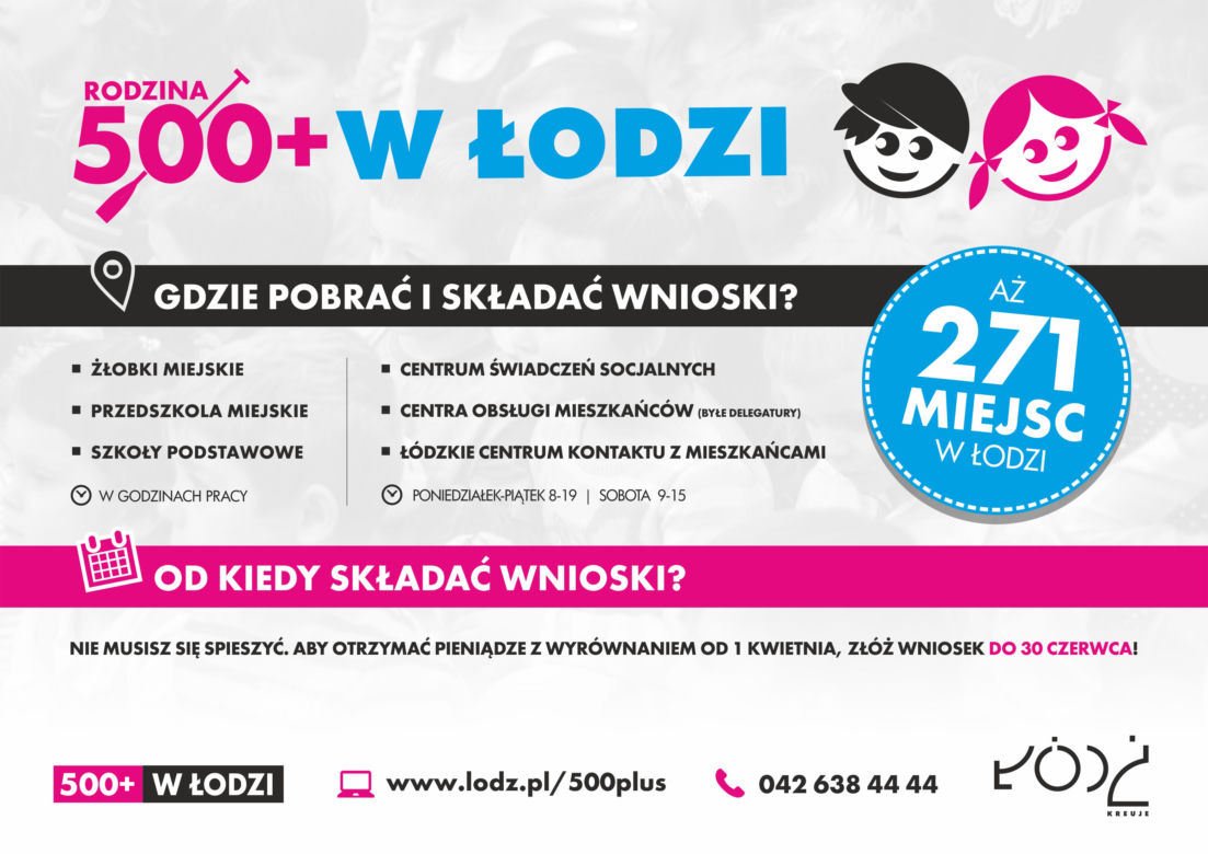 Informacje o programie Rodzina 500+ w Łodzi