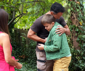 Barwy szczęścia odc. 3297. Mariusz (Rafał Cieszyński), Kasia (Katarzyna Glinka), Ksawery (Bartosz Gruchot)