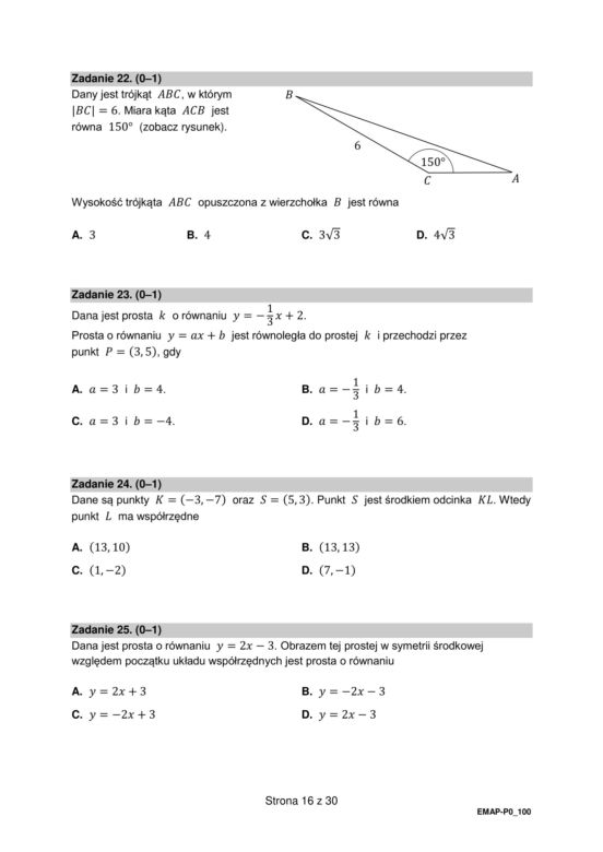 Matura z matematyki 2023 - arkusze CKE stara formuła