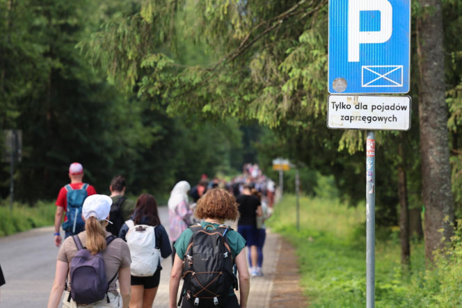 Protest przeciw przewozom konnym do Morskiego Oka