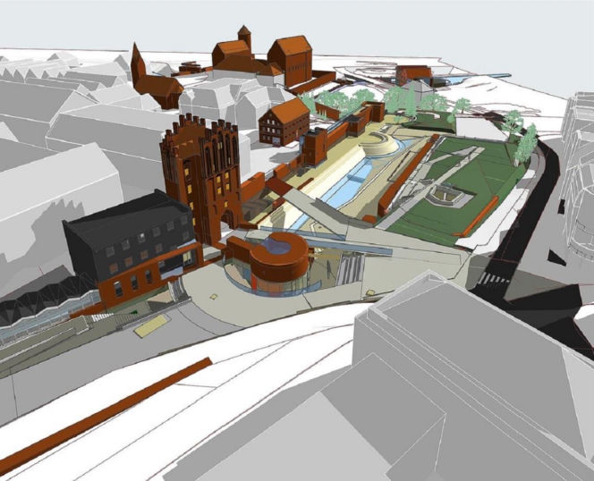 Projekt przebudowy okolic Wielkiej Bramy w Olsztynie z 2017 r.