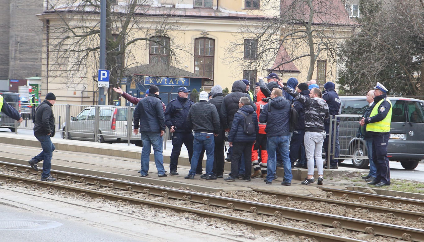 Protest taksówkarzy w Warszawie